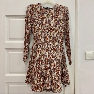H&M Abstract Print Long Sleeve Dress